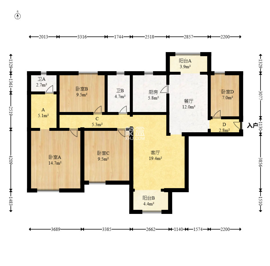福天藏郡院子  4室2厅2卫    115.0万 福天藏郡院子  4室2厅2卫    115.0万