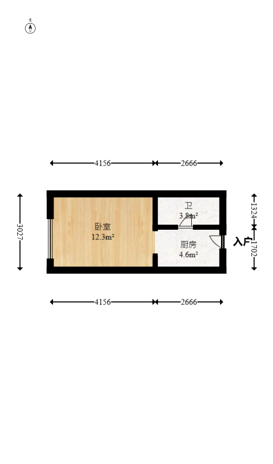 福天藏郡院子  1室1厅1卫   21.80万室内图1