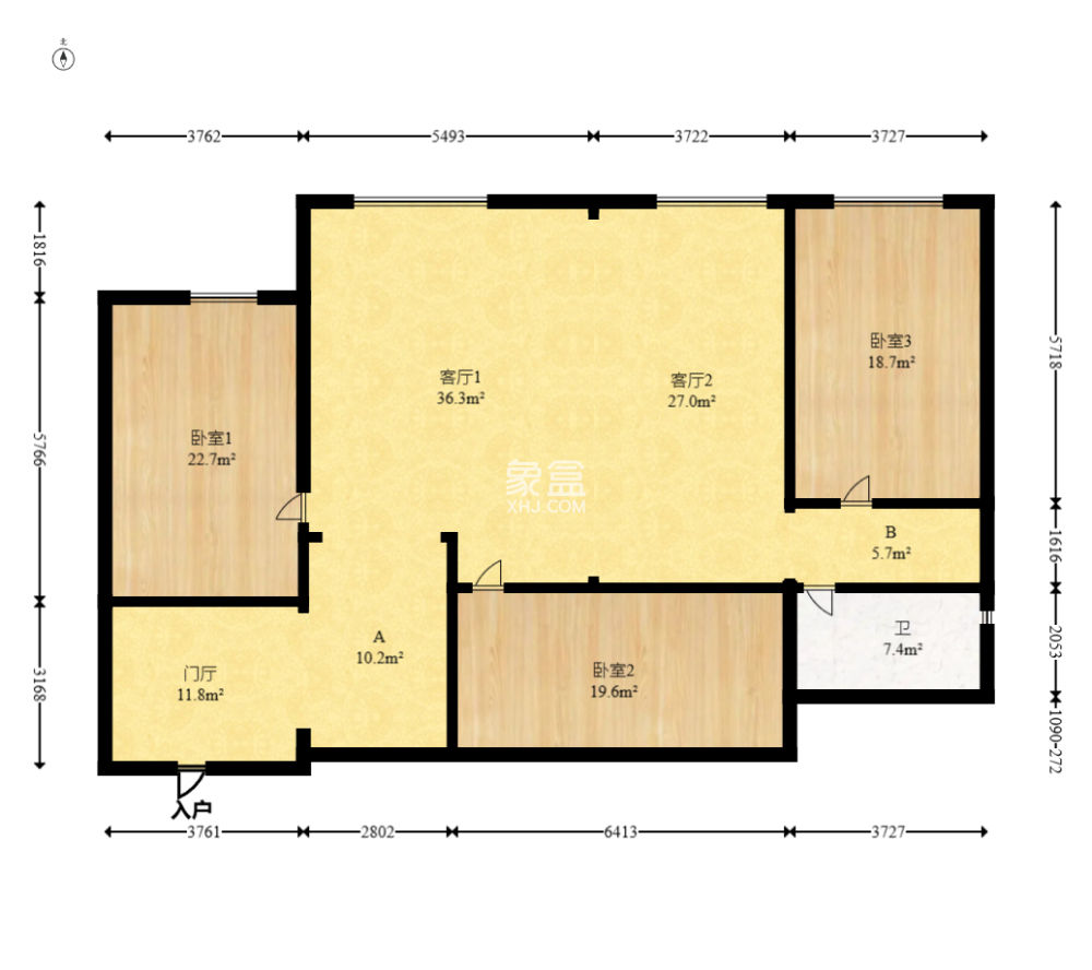 德思勤城市广场（宝格丽公寓）  2室2厅1卫   92.00万