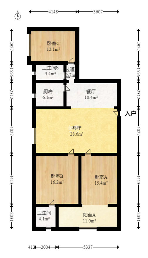 城南路散盘  3室2厅2卫   86.80万