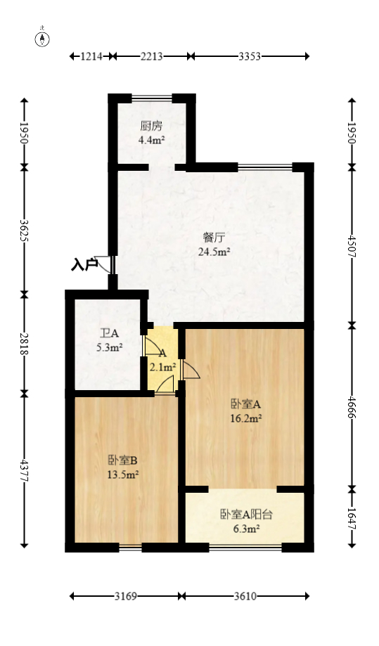 德润园  2室2厅1卫    59.99万室内图1