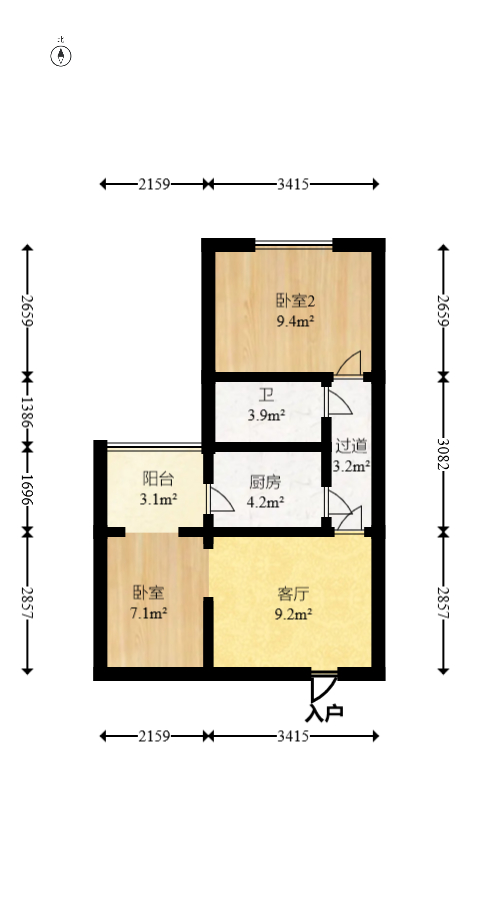 未来城科学家园  2室1厅1卫   46.00万室内图1