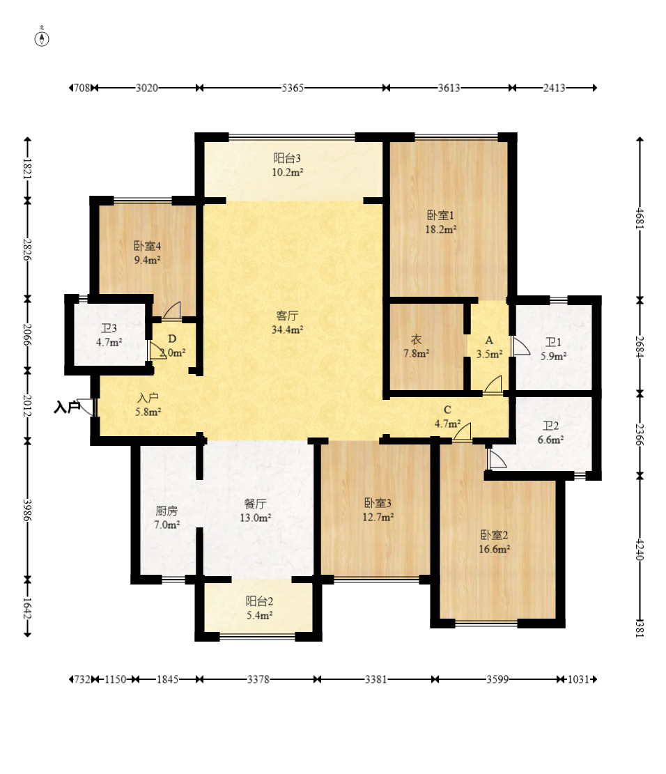 中隆国际御玺  4室2厅3卫    230.0万 中隆国际御玺  4室2厅3卫    230.0万户型图