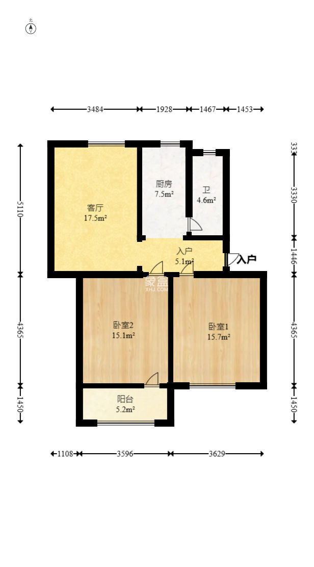 梅岭村  2室1厅1卫   62.00万