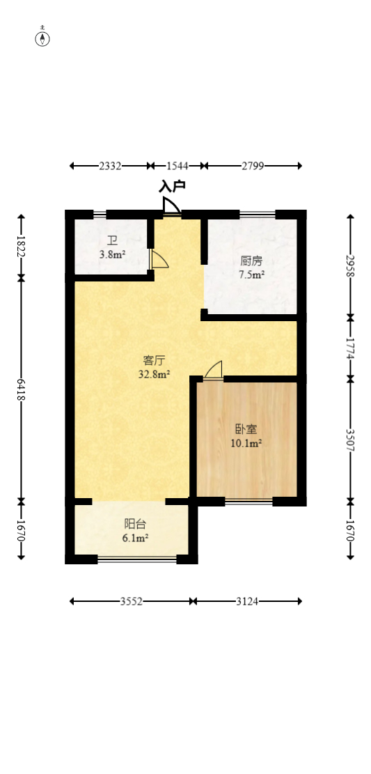 梅溪正荣府  4室2厅2卫   160.00万室内图1