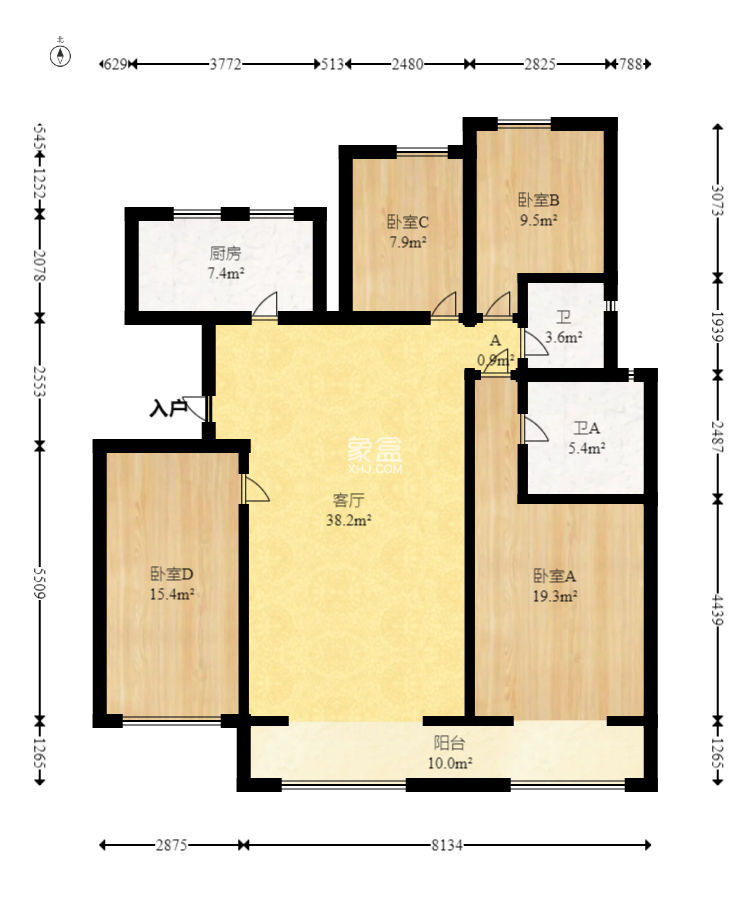 梅溪湖金茂府（金茂广场）（金茂览秀城）  4室2厅2卫    339.0万