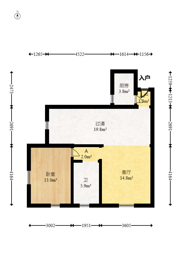 蝴蝶谷  3室2厅2卫   53.80万