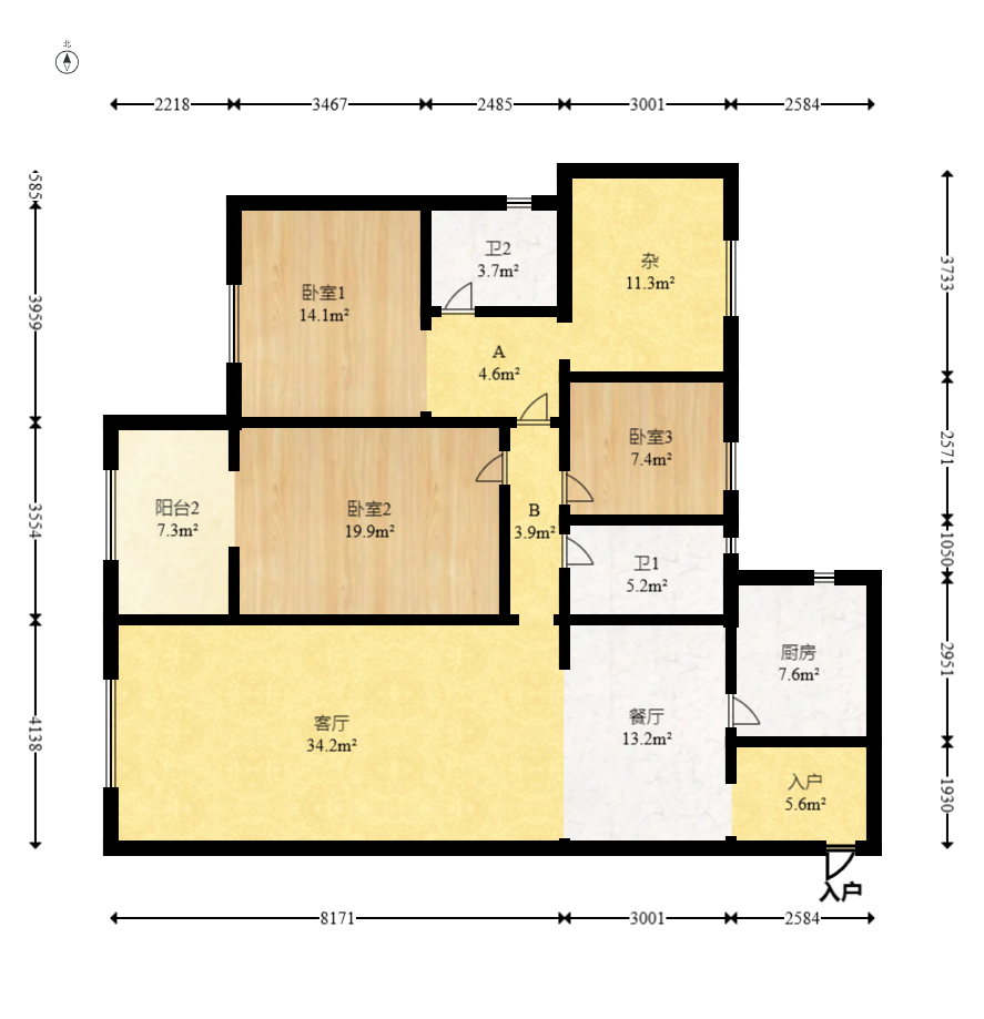 碧桂园培文府锦园  4室2厅2卫    105.0万 碧桂园培文府锦园  4室2厅2卫    105.0万户型图
