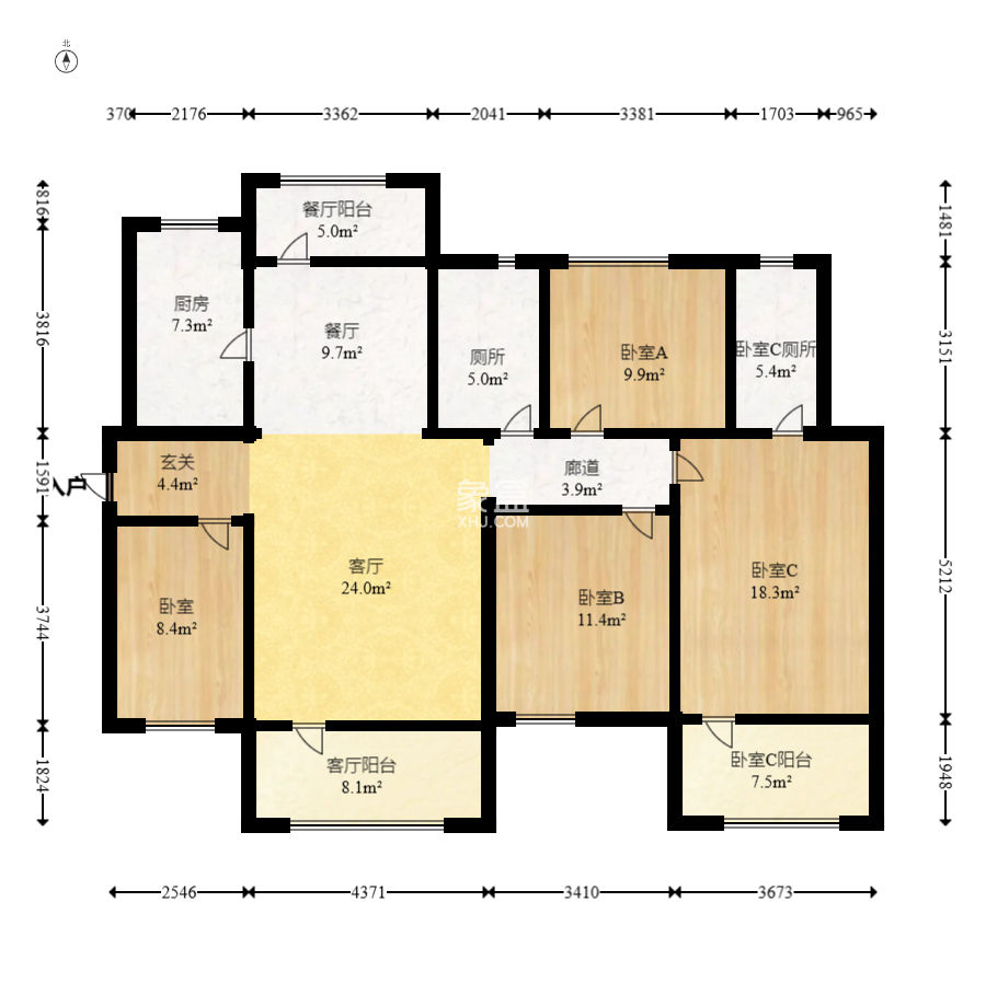 保利天汇  4室2厅2卫    175.0万