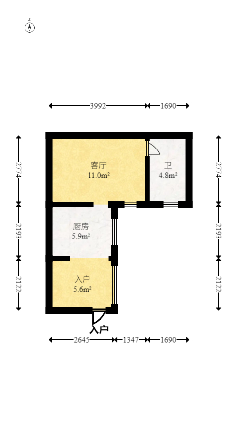锦璨家园  1室1厅1卫    17.0万 锦璨家园  1室1厅1卫    17.0万户型图