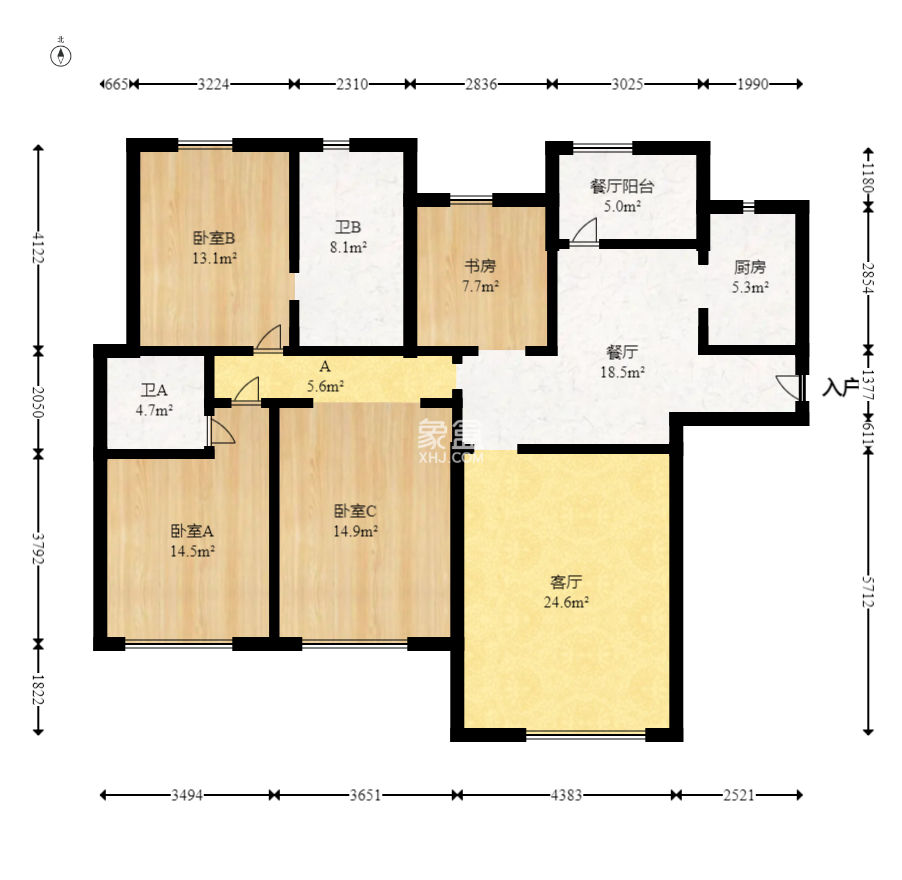 阳光丽城一期  4室2厅2卫   155.00万