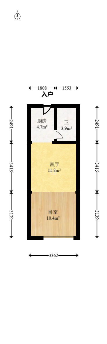 信诚湘江揽月（至善美景大厦）  1室1厅1卫   25.00万