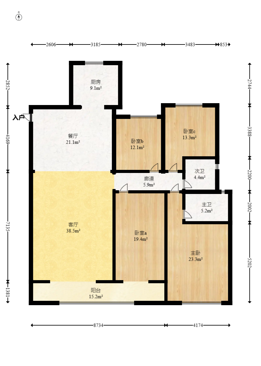 南山梅溪一方  4室2厅2卫   280.00万室内图1