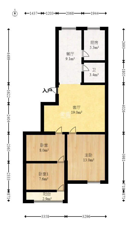 恒广国际物流园  3室2厅1卫   40.80万