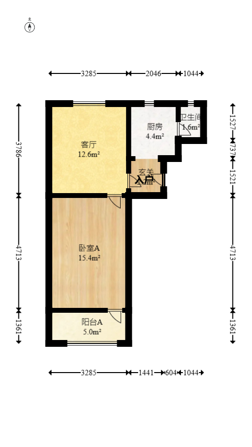 红旗社区  1室1厅1卫   38.00万室内图1