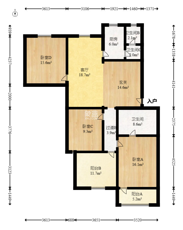 南建公寓  4室2厅2卫   73.20万