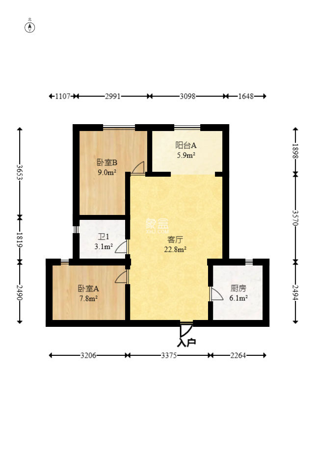 疊彩蘭亭  1室0廳0衛(wèi)   66.00萬