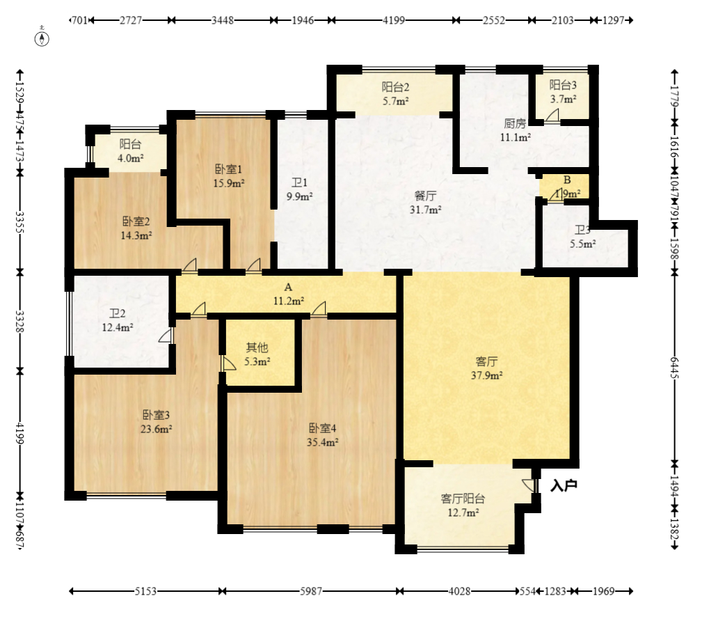 奥林匹克花园  4室2厅1卫    300.0万 奥林匹克花园  4室2厅1卫    300.0万户型图