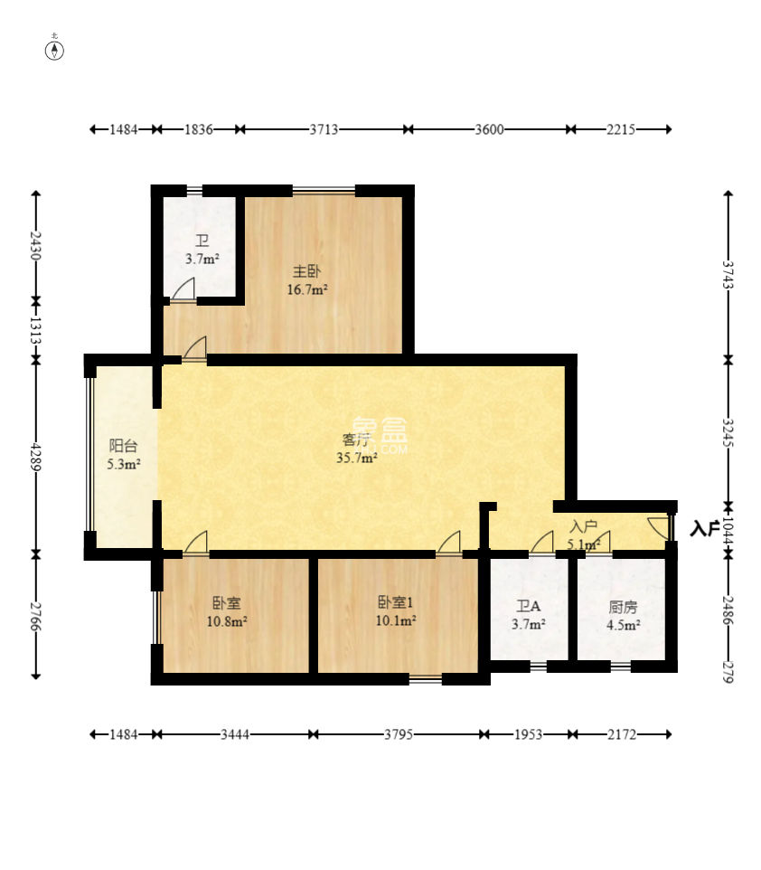 城市花园  3室2厅2卫    132.8万