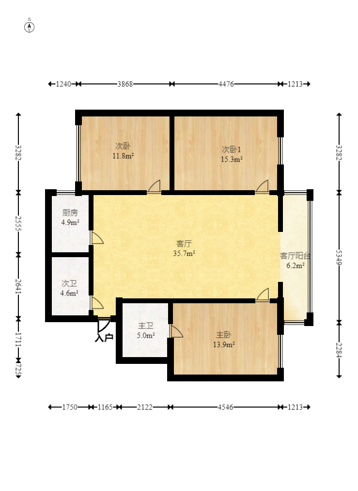 大华锦绣海岸一期  4室2厅3卫    800.0万 大华锦绣海岸一期  4室2厅3卫    800.0万户型图
