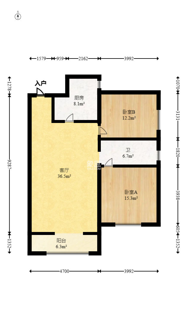 圣爵菲斯  2室2厅1卫    80.0万