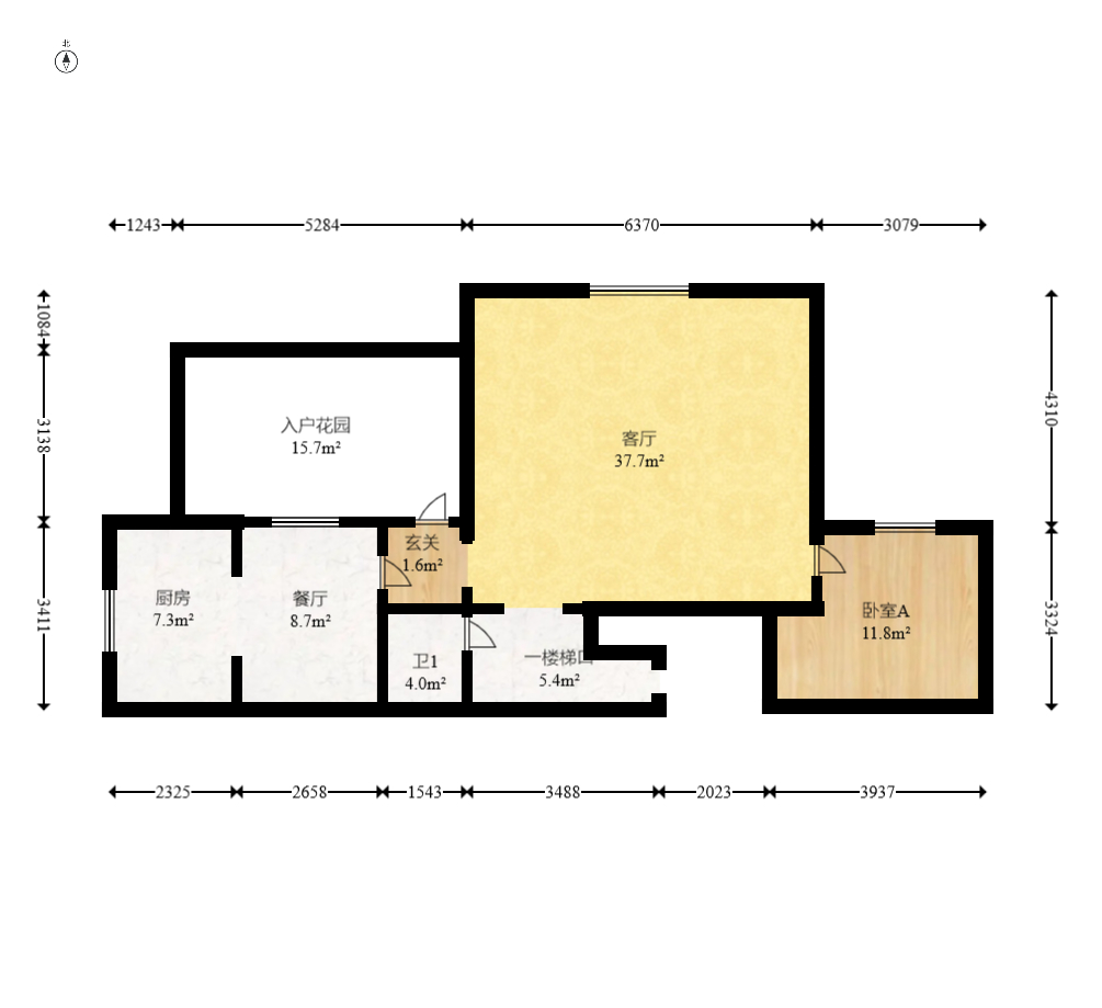 麓山恋迪亚溪谷 6室2厅1卫 298.0万 麓山恋迪亚溪谷 6室2厅1卫 298.0万户型图