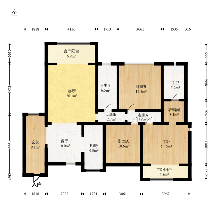 中建芙蓉嘉苑 3室2厅2卫 135.0万 中建芙蓉嘉苑 3室2厅2卫 135.0万户型图