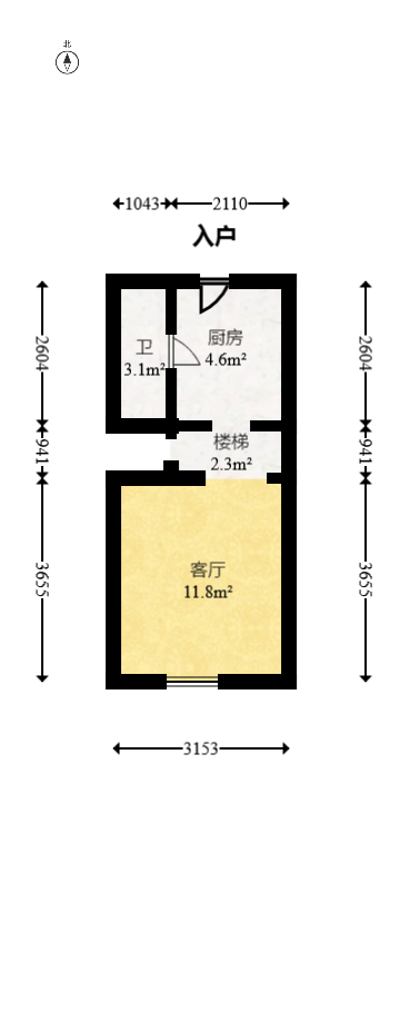 碧桂园翘楚棠  1室0厅0卫   30.00万室内图1
