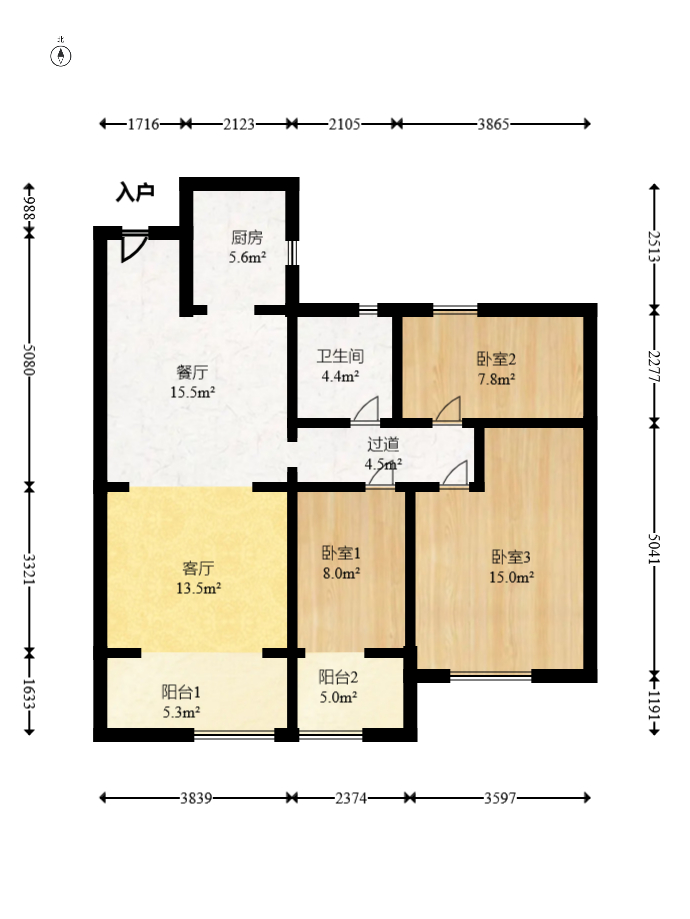 港湘铂玥(天园地芳国际珠宝城)  3室2厅1卫    75.0万 港湘铂玥(天园地芳国际珠宝城)  3室2厅1卫    75.0万户型图