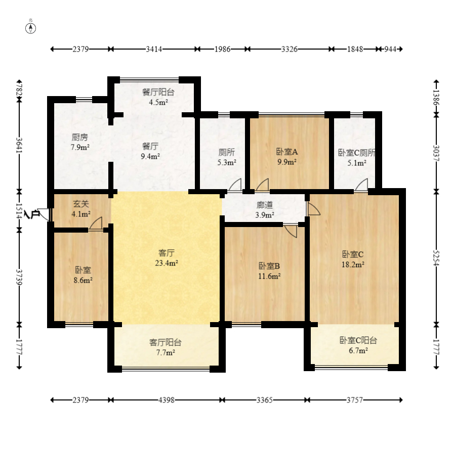 保利天汇  4室2厅2卫   266.00万室内图1