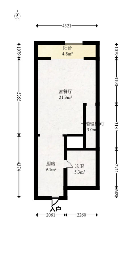 梦想新天地  2室1厅1卫   56.00万