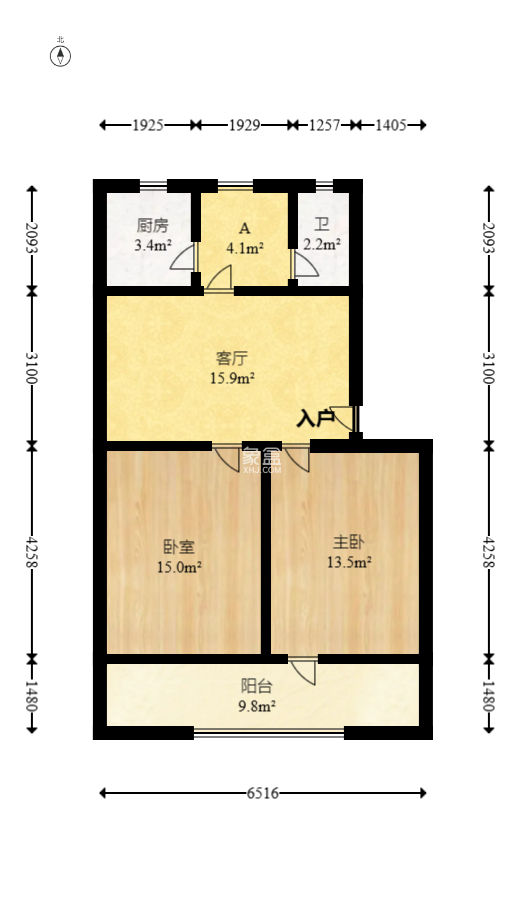 杨家山卫生局宿舍  2室1厅1卫   37.00万
