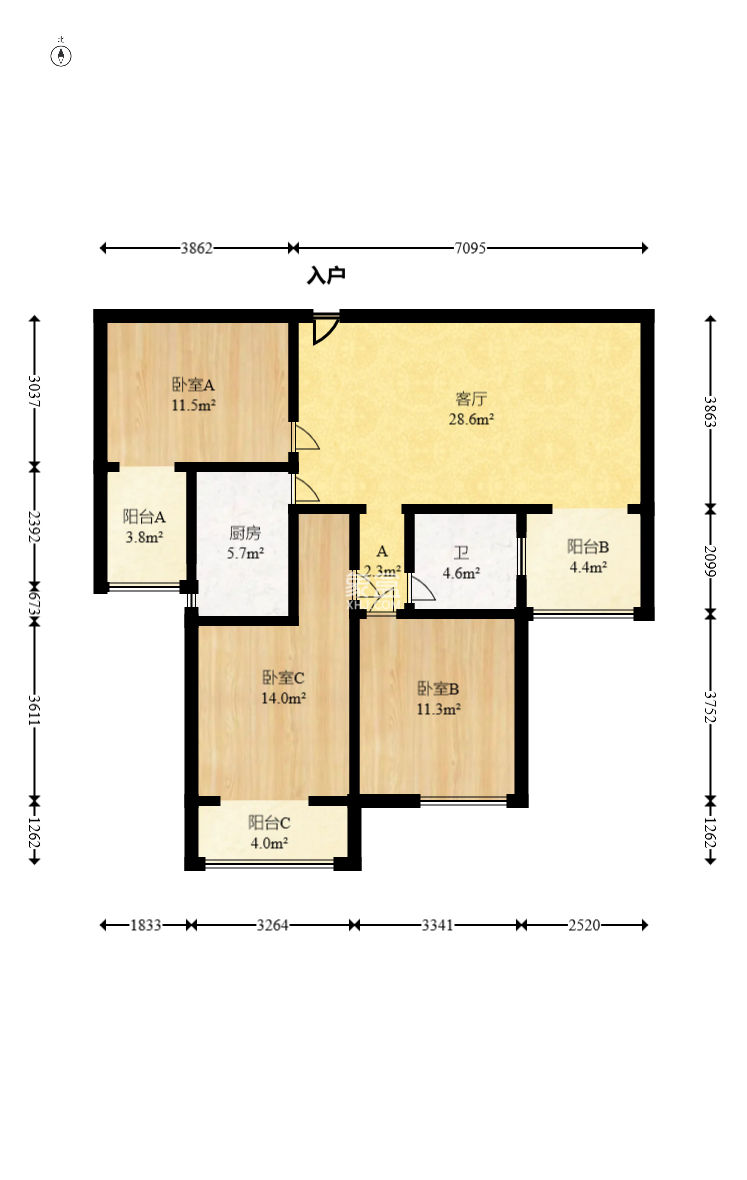 怡海星城  3室2厅1卫    48.0万
