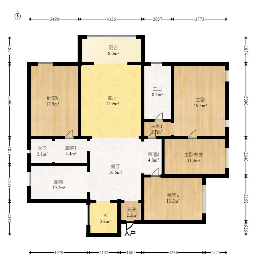 保利麓谷林语F区 4室2厅2卫 95.0万 保利麓谷林语F区 4室2厅2卫 95.0万户型图