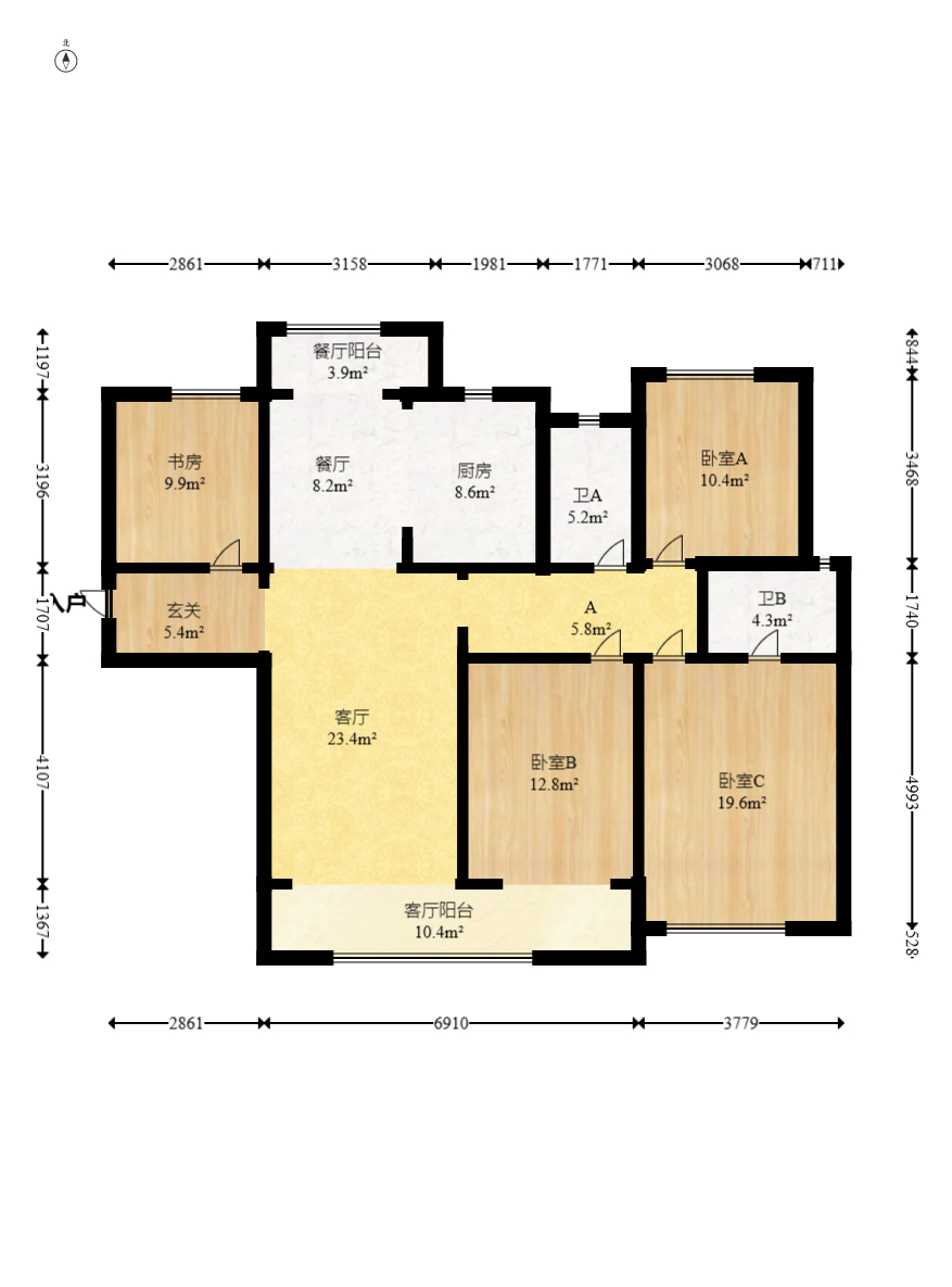 万科森林公园 4室2厅2卫 188.0万 万科森林公园 4室2厅2卫 188.0万户型图
