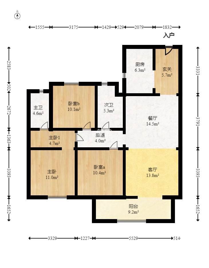 梅溪悦章  3室2厅2卫   179.00万