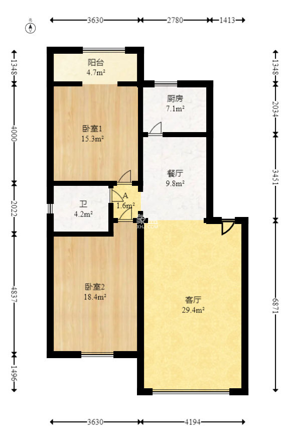 麗江翠園  2室2廳1衛(wèi)   62.00萬