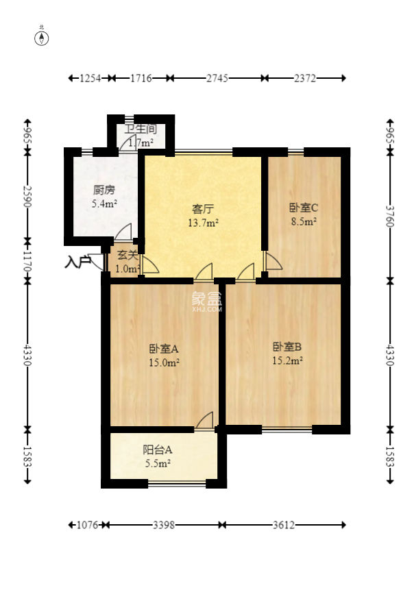 省水院宿舍  3室2厅1卫   74.00万