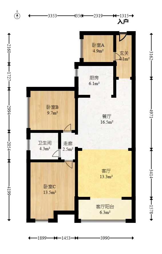 长城水郡  2室2厅1卫   79.00万室内图1
