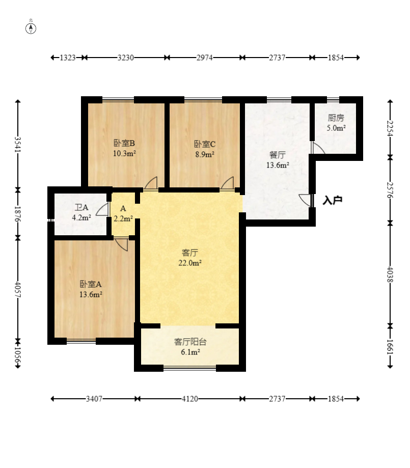 南山雍江汇(滨江国际新城)  3室2厅1卫    130.0万 南山雍江汇(滨江国际新城)  3室2厅1卫    130.0万户型图