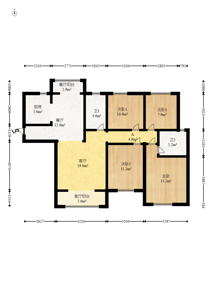中建悦和城 4室2厅2卫 140.0万 中建悦和城 4室2厅2卫 140.0万户型图