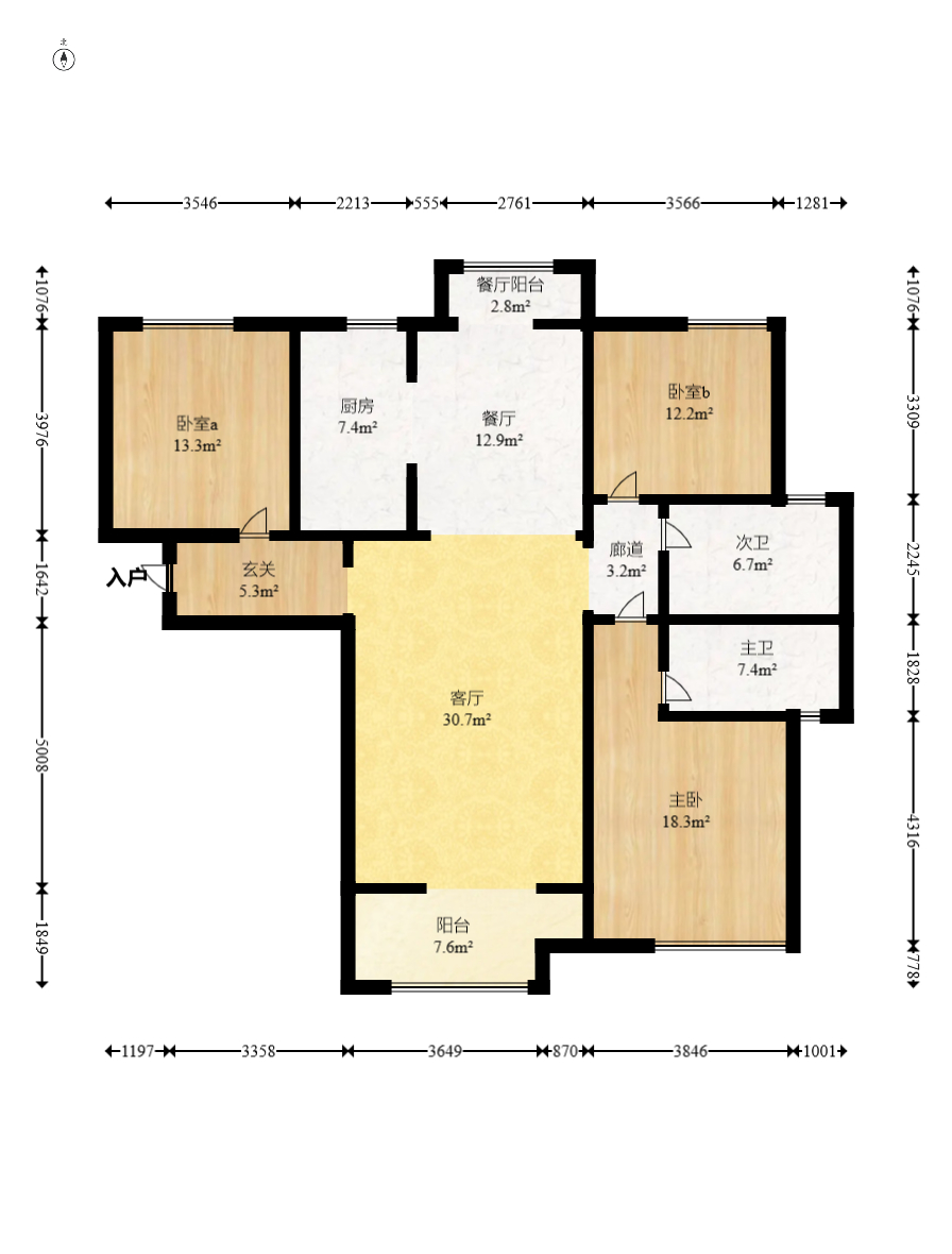 金地三千府(金地湖山樾、金地自在城)  3室2厅1卫   56.00万 金地三千府(金地湖山樾、金地自在城)  3室2厅1卫   56.00万户型图