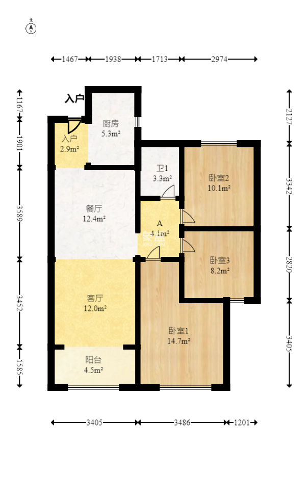 阳光城尚东湾青柠园  3室2厅1卫    88.0万