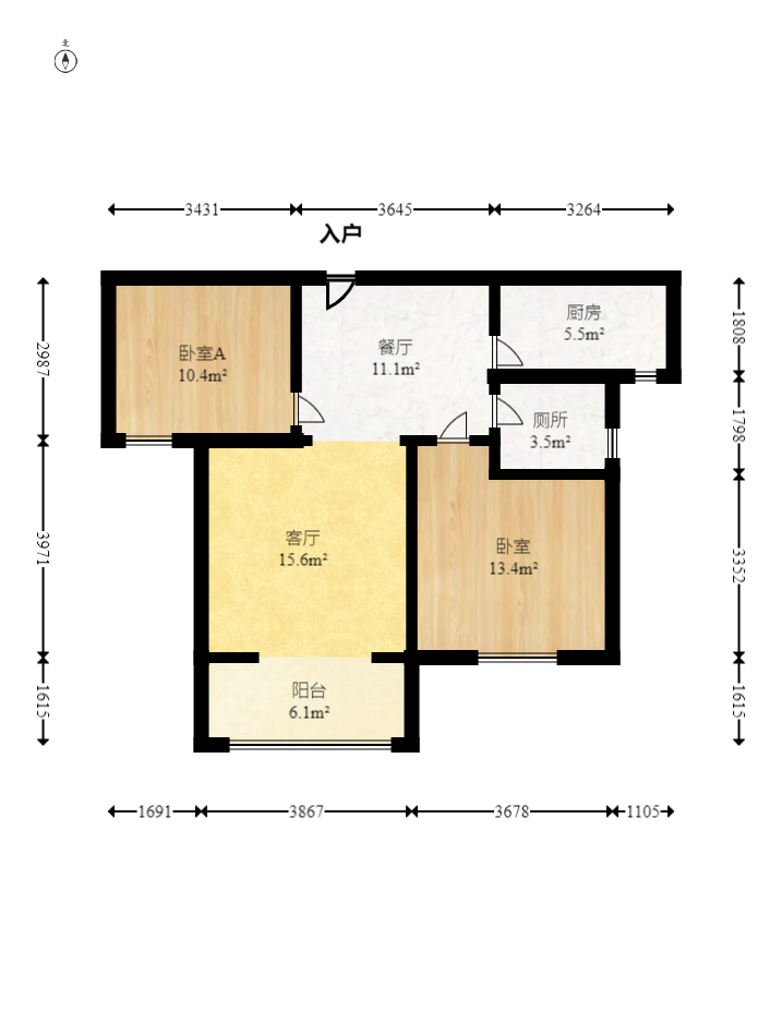 荣升家园(湘江熙岸) 2室2厅1卫 54.00万 荣升家园(湘江熙岸) 2室2厅1卫 54.00万户型图