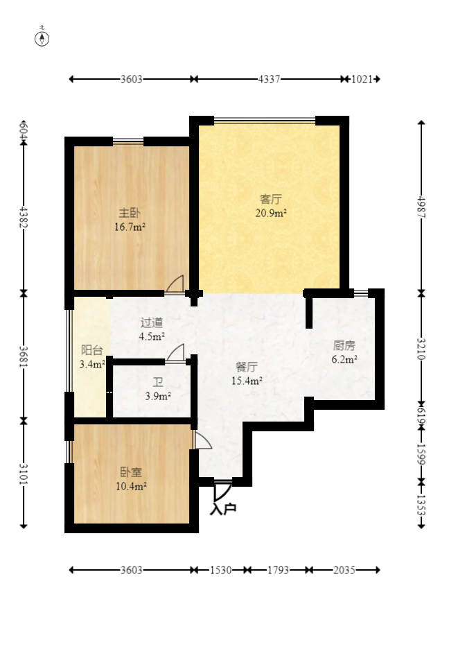 楚天世纪城东苑 2室2厅1卫 52.8万 楚天世纪城东苑 2室2厅1卫 52.8万户型图
