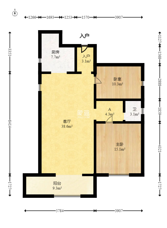 濱湖嘉園（湖濱小區(qū)）  2室2廳1衛(wèi)   89.00萬