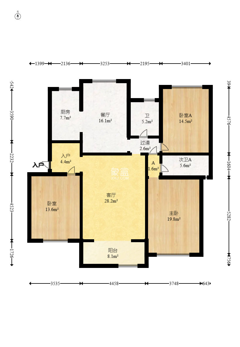 山水人家一二期  3室2厅1卫   76.00万