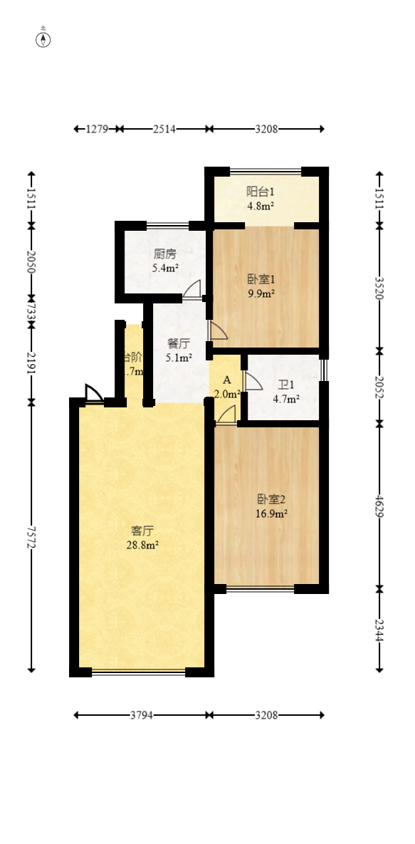 德馨园 4室2厅2卫 59.8万 德馨园 4室2厅2卫 59.8万户型图