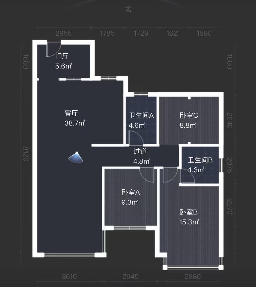 中房天玺湾 3室2厅2卫 53.0万 中房天玺湾 3室2厅2卫 53.0万室内图