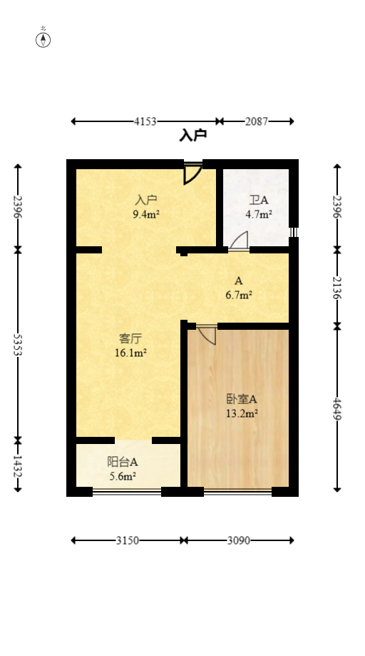 星城榮域  4室2廳1衛(wèi)    180.0萬室內(nèi)圖1